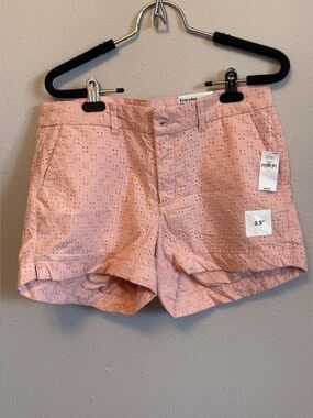 Old Navy Pink Eyelet High-Waist Women's Shorts